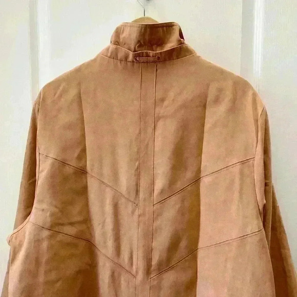 Vintage Luba Trench Coat Lightweight Softshell Jacket Pastel Peach 15/16 NWT - Picture 5 of 14
